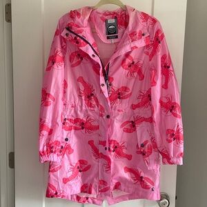 Joules Pink Lobster Patterned Jacket